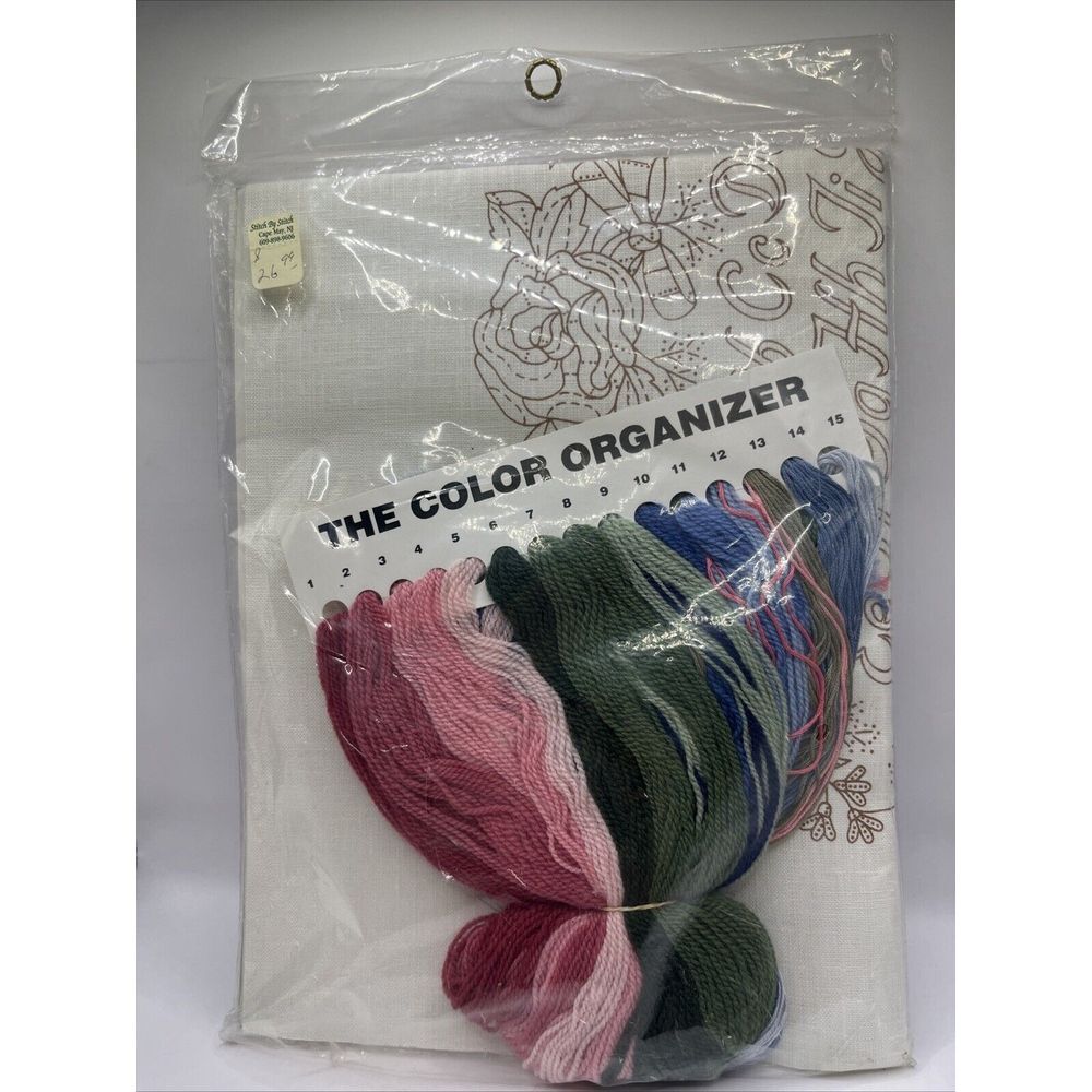 Elsa Williams Rose Sampler Crewel Embroidery Kit NOS 20x16,‎ 16x12 Oval Framed - Picture 8 of 8